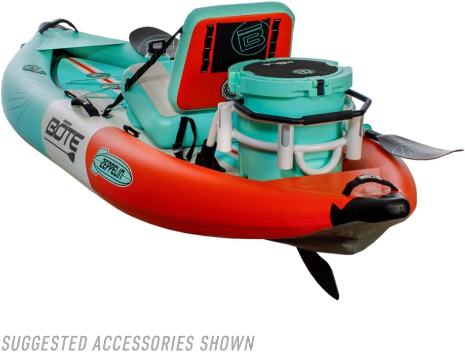 Zeppelin Aero Inflatable Kayak for Adults & Kids Includes Travel Bag Adjustable Seat 1 Person Single Rider Blow up Kayaking for Fishing Hunting Leisure Multiple Colors