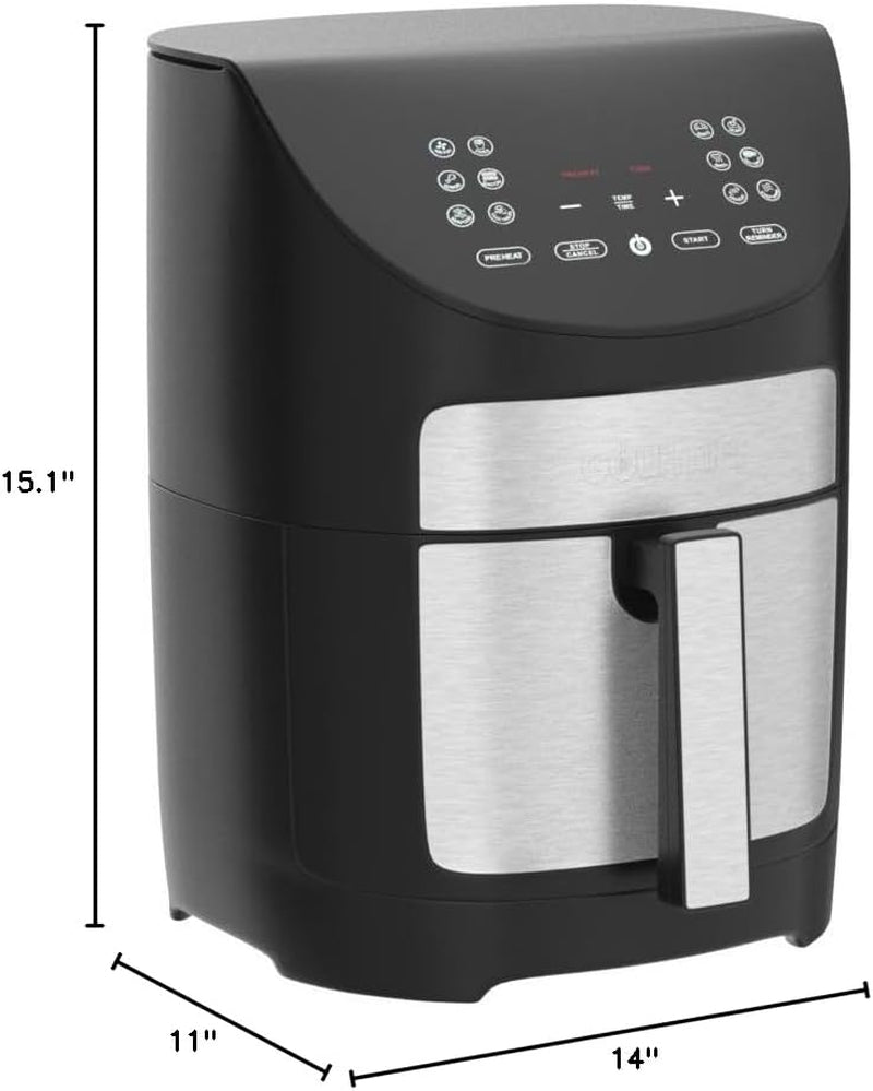 GAF798 Digital Air Fryer - No Oil Healthy Frying - 10 One-Touch Cooking Functions - Guided Cooking Prompts - Easy Clean-Up - 7-Quart Basket - Recipe Book Included