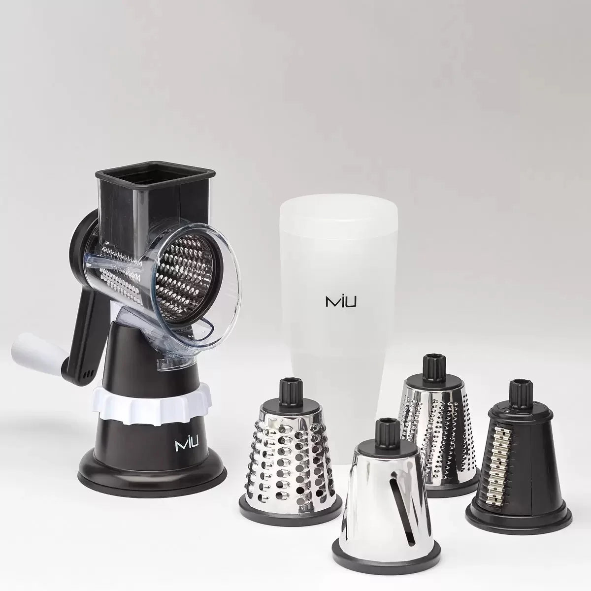 Rotary Drum Grater with 4 Attachments