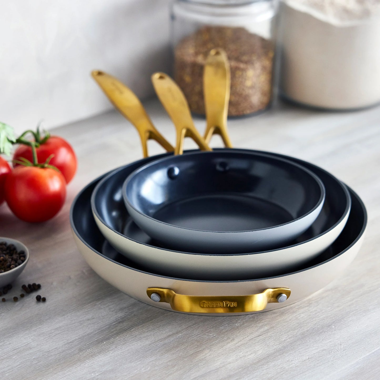 GreenPan Jewel Pro Ceramic Non-Stick 3-piece Fry Pan Set