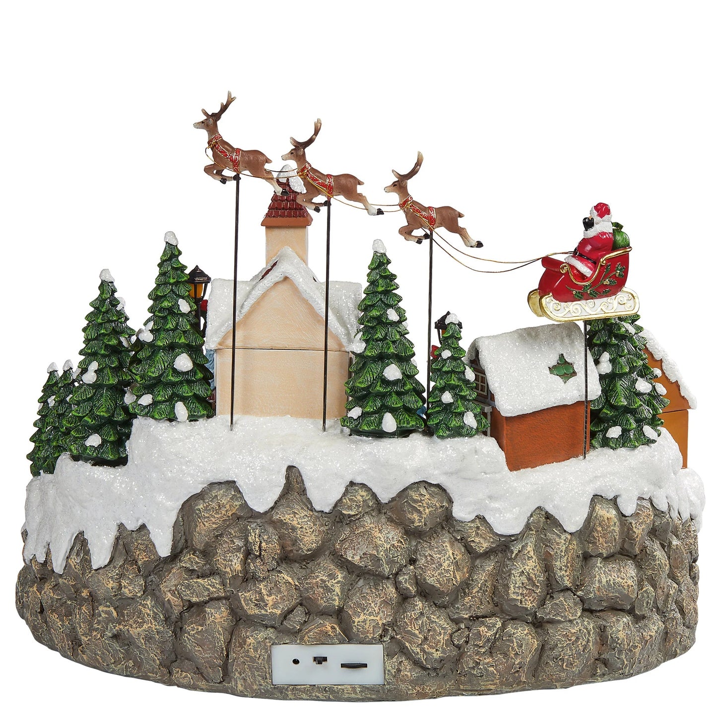 Snowy Holiday Village Centerpiece
