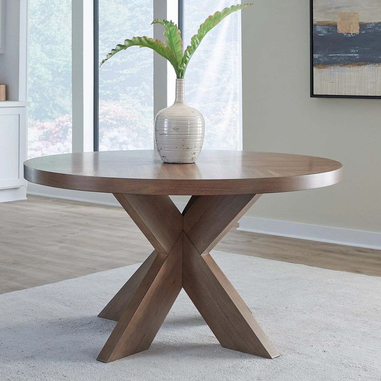Zealand 54" Round Dining Table and 4 Chairs