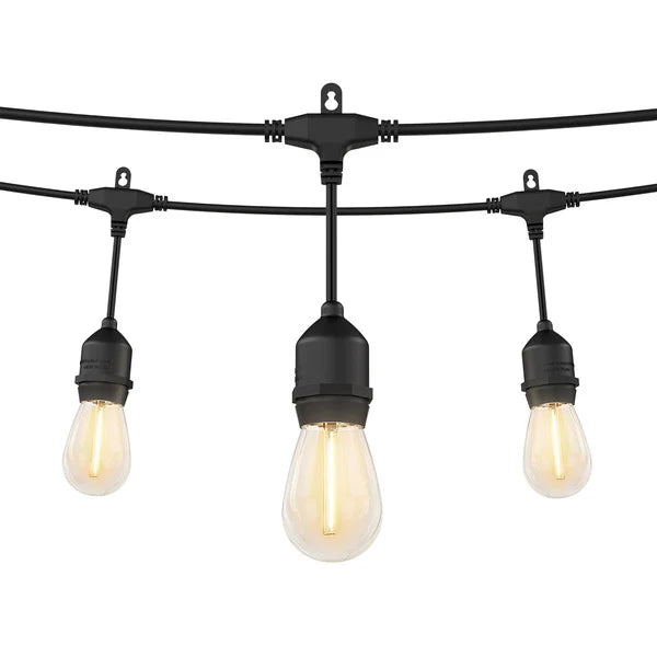 Artika Blaze 20 LED Bulb Outdoor Solar String Lights Matte Black