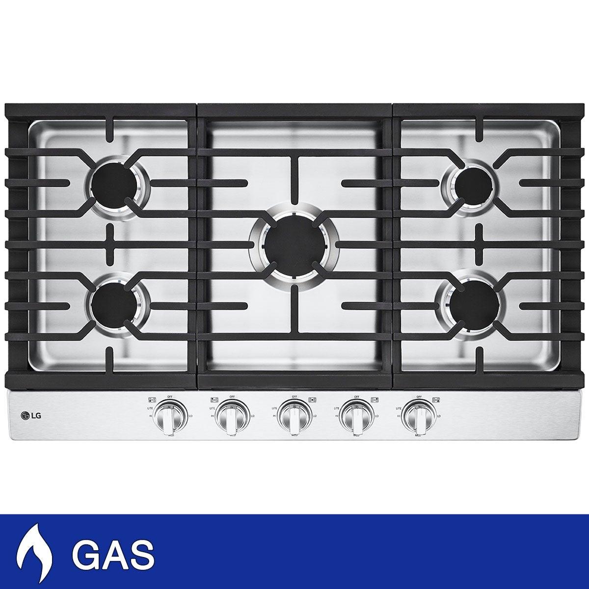 LG 36” GAS Cooktop with UltraHeat 20K BTU Burner