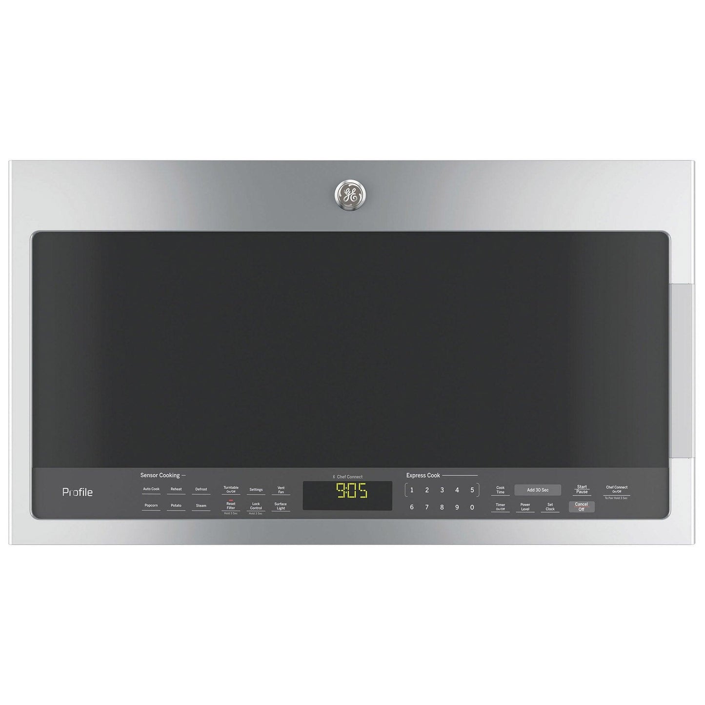 GE Profile 2.1 cu. ft. Over-the-Range Sensor Microwave Oven with Auto Cook and Steam Cook
