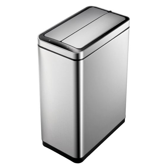 Deluxe Phantom 45 Liter Stainless Steel Dual Wing Motion Sensor Trash Can