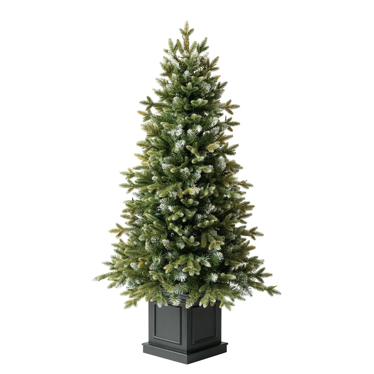 4.5 ft Pre-Lit Potted Aspen Artificial Christmas Tree, Color-Changing Radiant Micro LED Lights