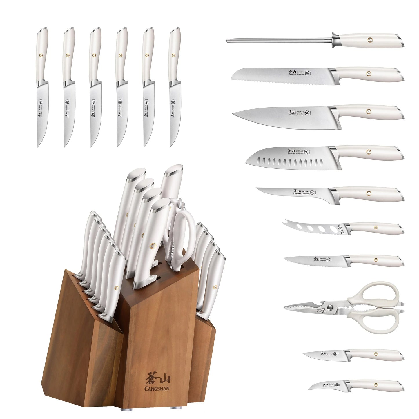 Cangshan L Series 17-Piece Shan German Steel Forged Knife Set