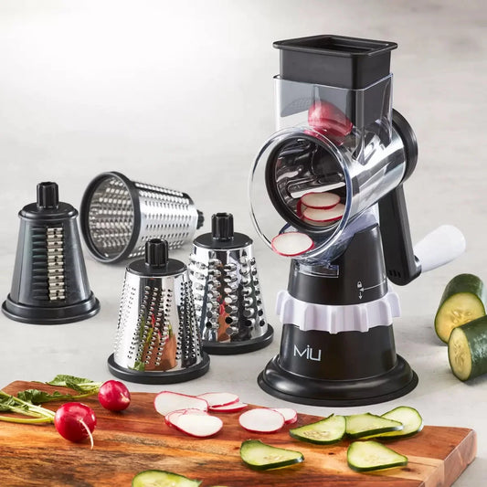 Rotary Drum Grater with 4 Attachments
