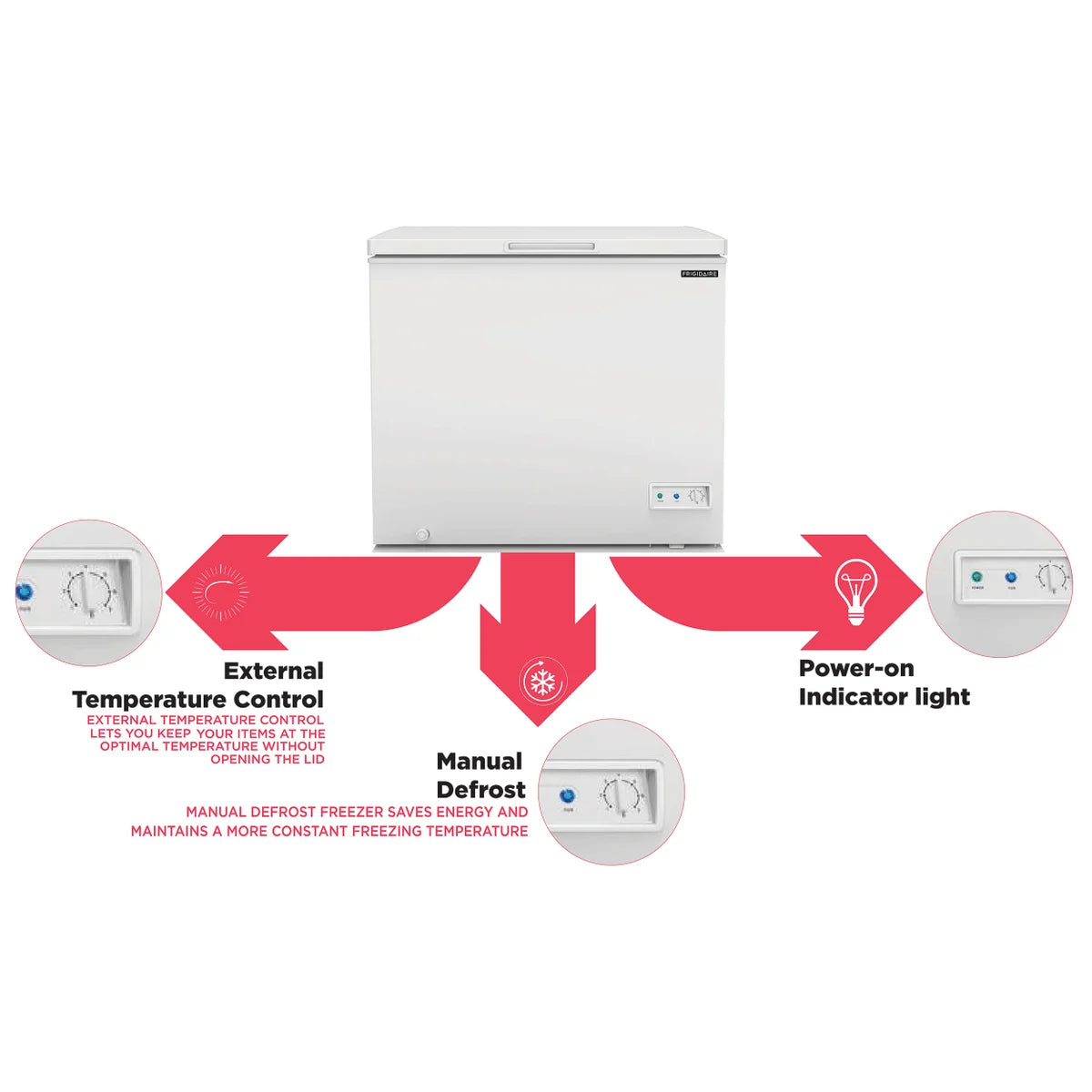 Frigidaire Chest Freezer, 7 cu ft, White