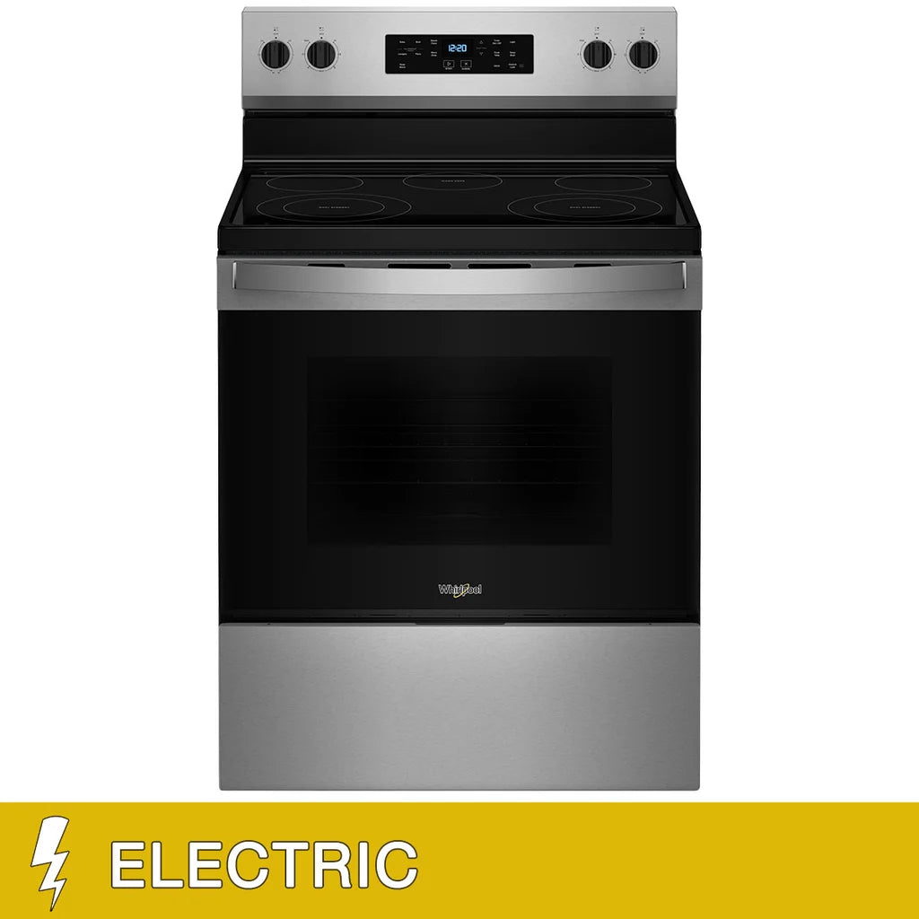 Whirlpool 5.3 cu. ft. ELECTRIC Freestanding Range with Steam Clean