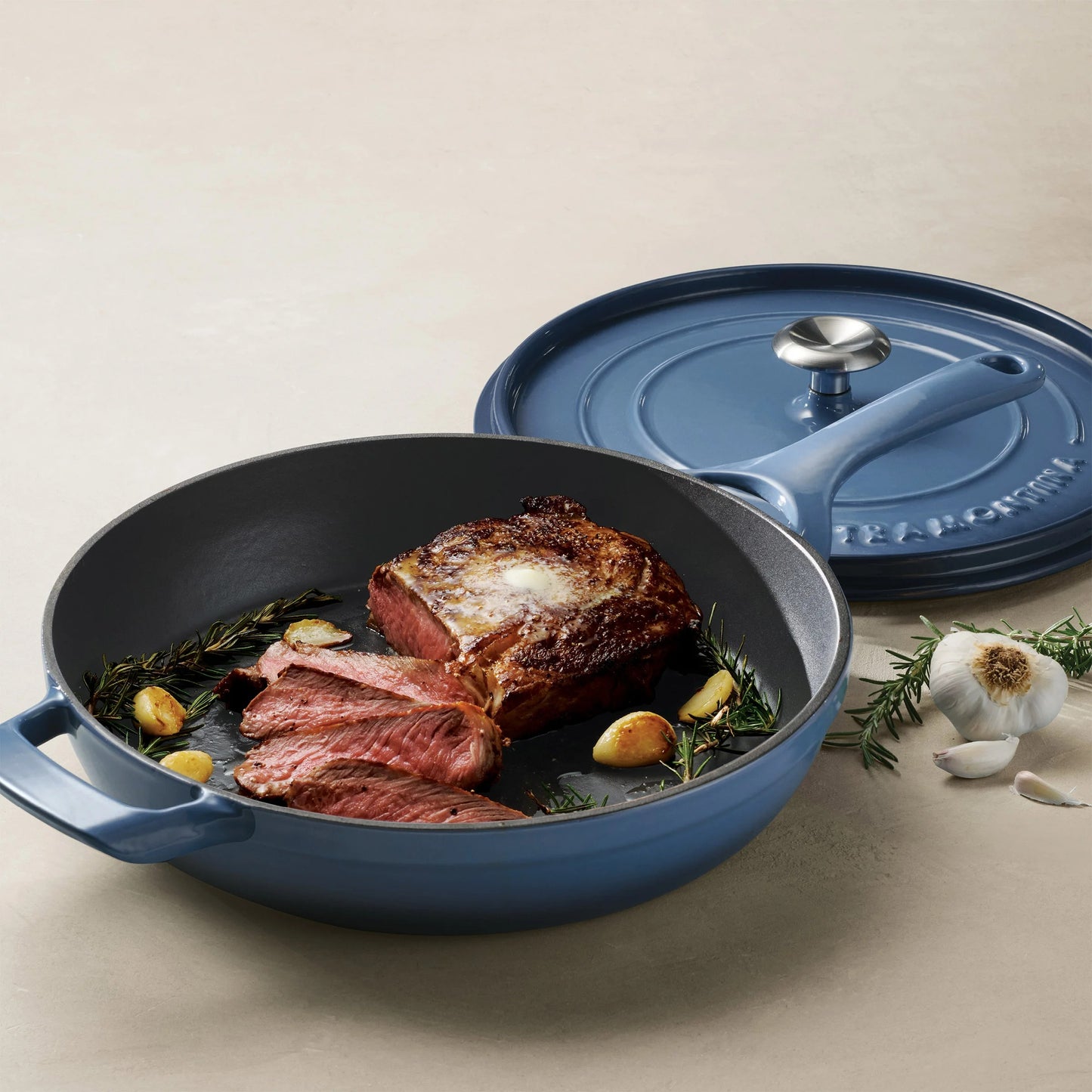 Tramontina 12" Enameled Cast Iron Skillet with Lid