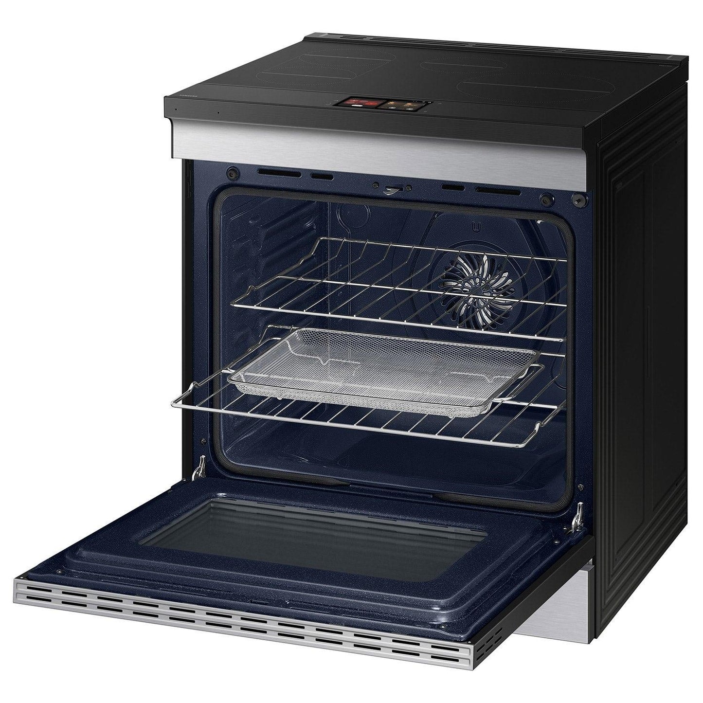 Samsung Bespoke 30" 6.3 cu. ft. 4 Burner Slide-In INDUCTION Range with 7" LCD AI Hub, Auto Open Door, and Smart Oven Camera