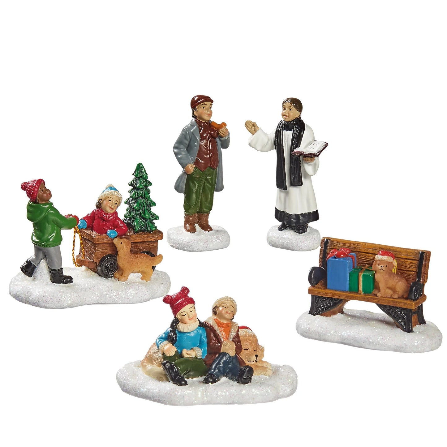 30-piece Christmas Village Set with Lights and Music