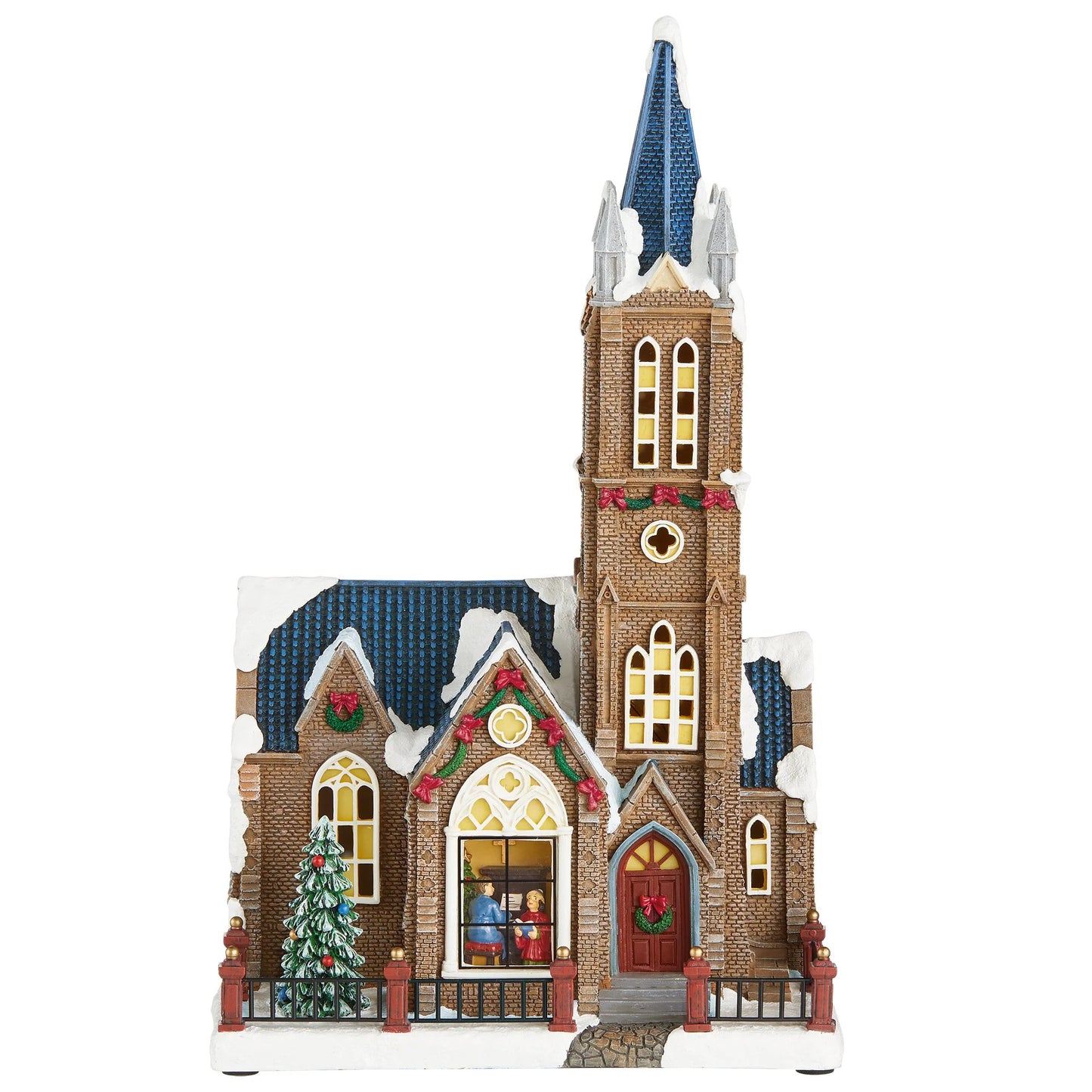 30-piece Christmas Village Set with Lights and Music