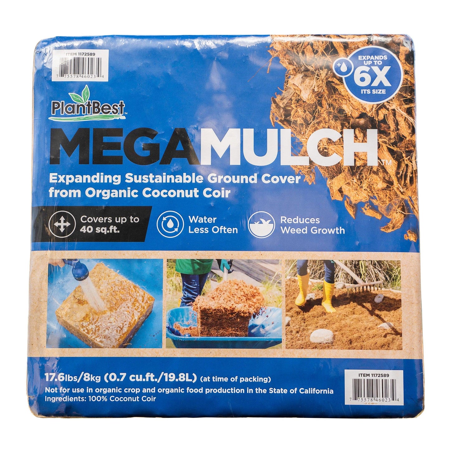 MegaMulch Expanding Coconut Coir, 2-pack