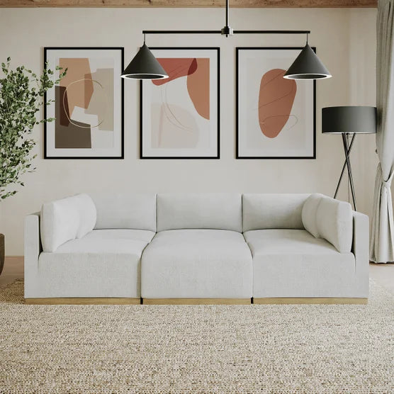 Henredon Murphy Fabric Modular Sectional with Ottoman