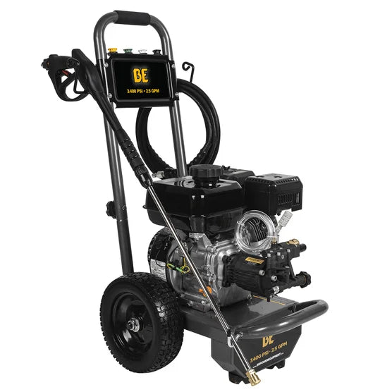 BE Power 3,400 PSI 2.5 GPM, 223cc, Cold Water Gas Pressure Washer