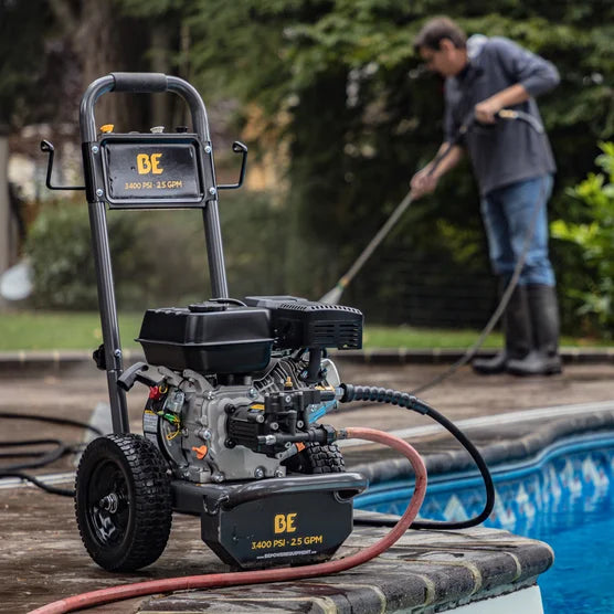 BE Power 3,400 PSI 2.5 GPM, 223cc, Cold Water Gas Pressure Washer