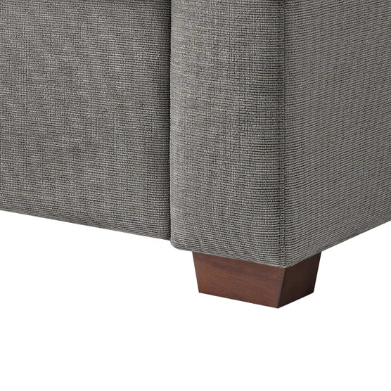 Coddle Luke Fabric Sleeper Sofa with Reversible Chaise and Storage, Gray