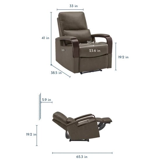 Shayne Leather Power Recliner with Power Headrest