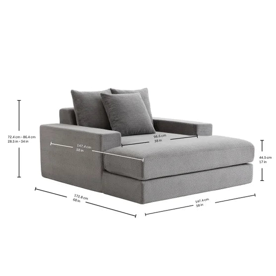 Sealy Calin Upholstered Foam Lounger