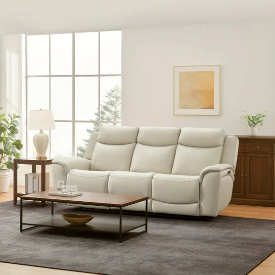 Sanders Leather Power Reclining Sofa with Power Headrests