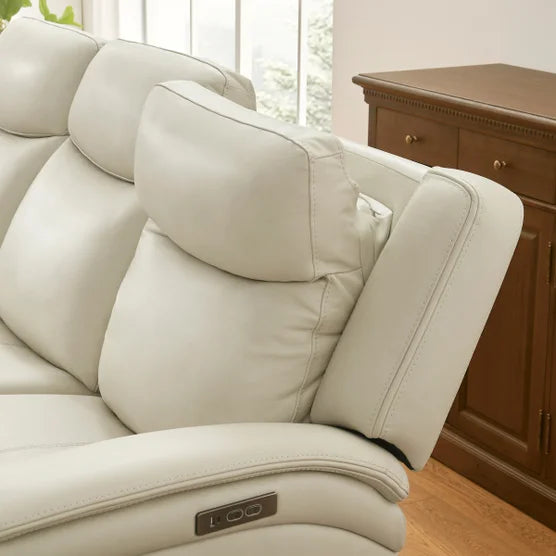 Sanders Leather Power Reclining Sofa with Power Headrests