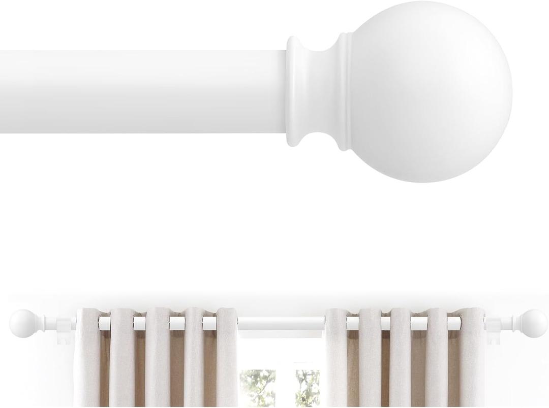 White Curtain Rods for Windows