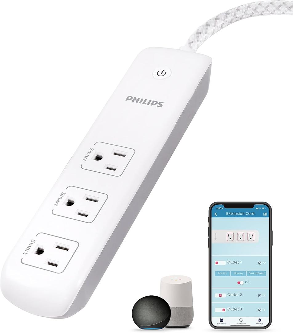 Philips 3 Outlet Smart Wi-Fi Extension Cord