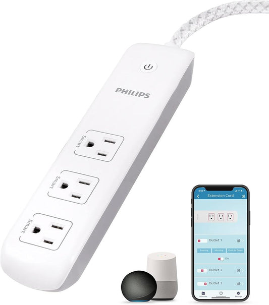 Philips 3 Outlet Smart Wi-Fi Extension Cord