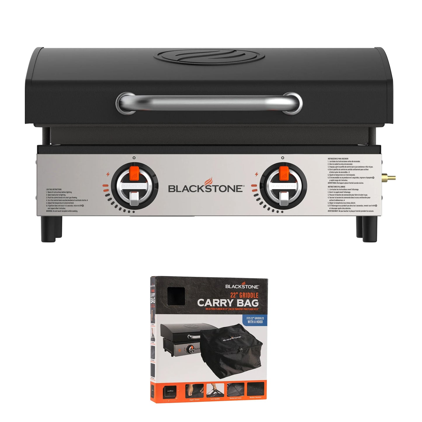 Blackstone Original 22in Griddle w/Hood and Carry Bag
