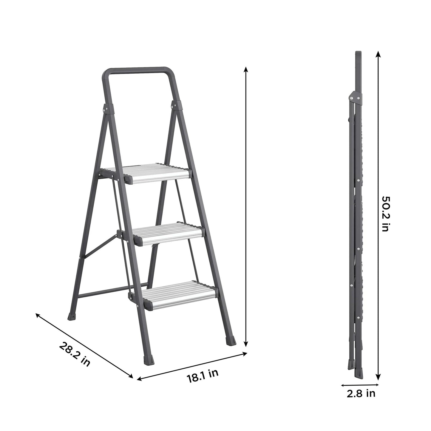Cosco 3-Step Folding Step Stool, 250 lbs Load Capacity