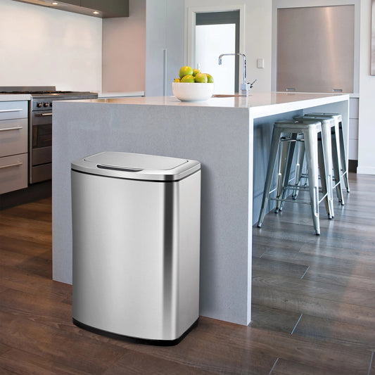 EKO 47L Stainless Steel Motion Sensor Trash Can