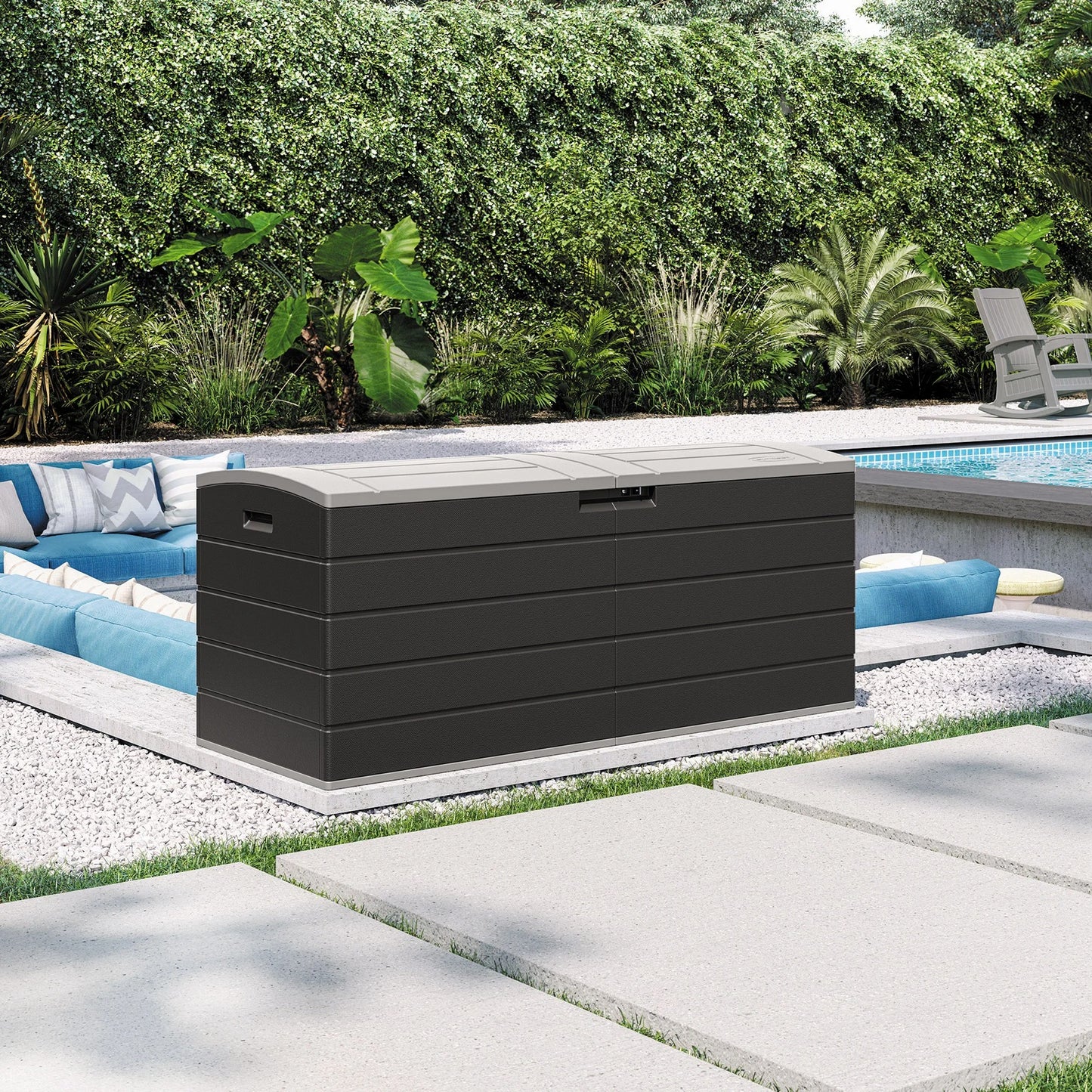 Suncast 120 Gallon Split Lid Extra Large Deck Box