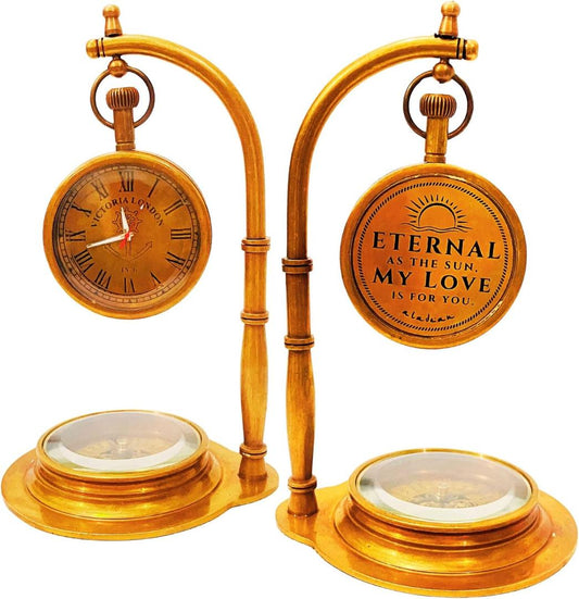 Anniversary Table Clock Compass