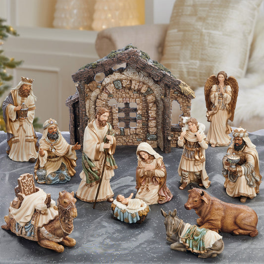 KIRKLAND SIGNATURE ^ NATIVITY SET 13 PIECE