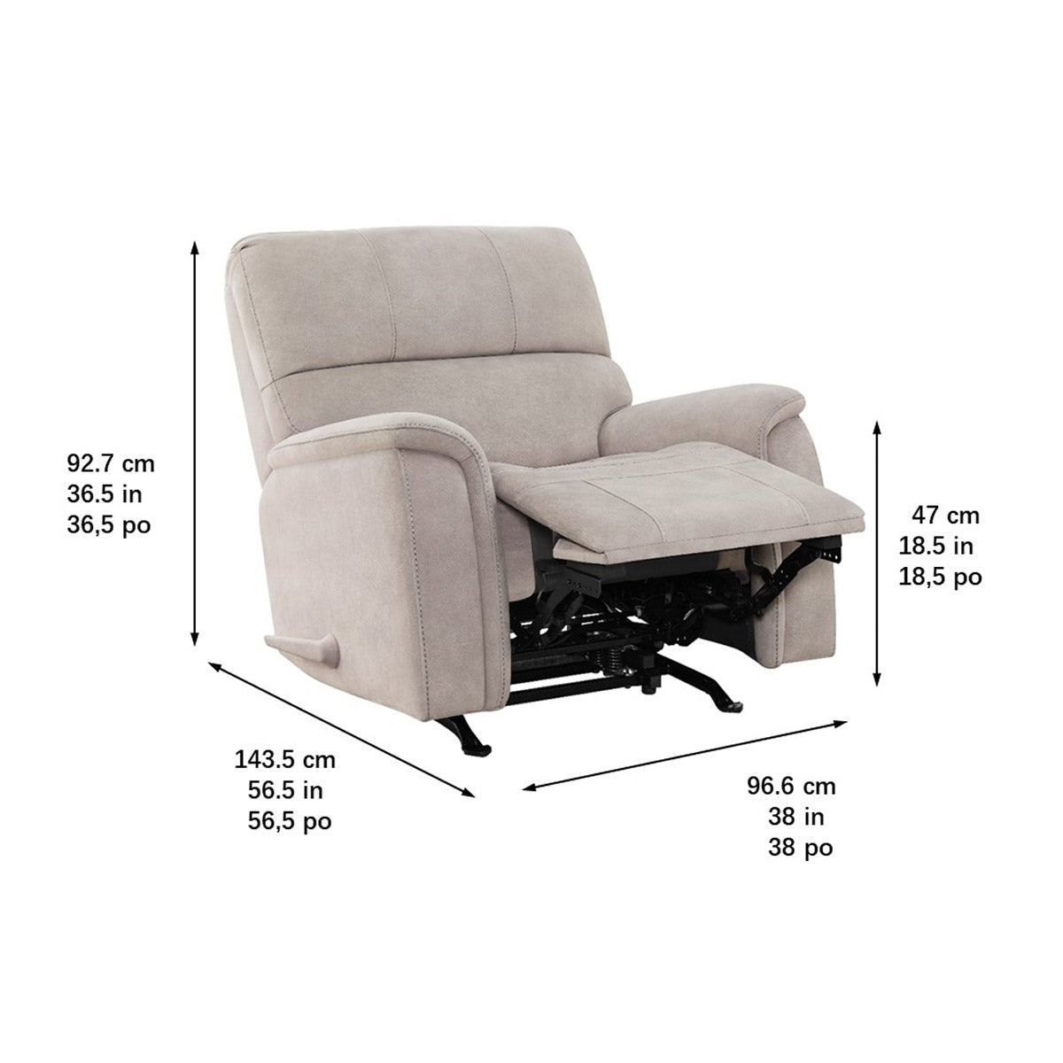 Hayden Fabric Recliner