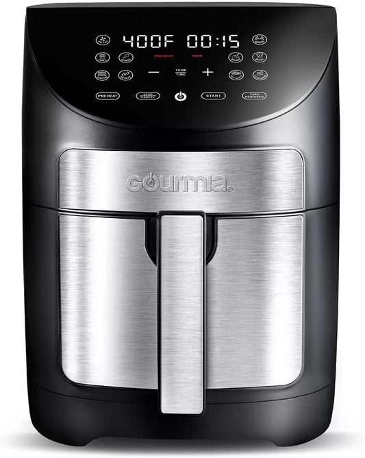 GAF798 Digital Air Fryer - No Oil Healthy Frying - 10 One-Touch Cooking Functions - Guided Cooking Prompts - Easy Clean-Up - 7-Quart Basket - Recipe Book Included