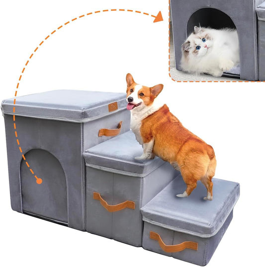 24" H Dog Stairs for High Beds Up to 32