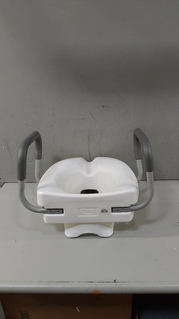Carex E-Z Lock Toilet Seat and Safety Frame Combo Pack
