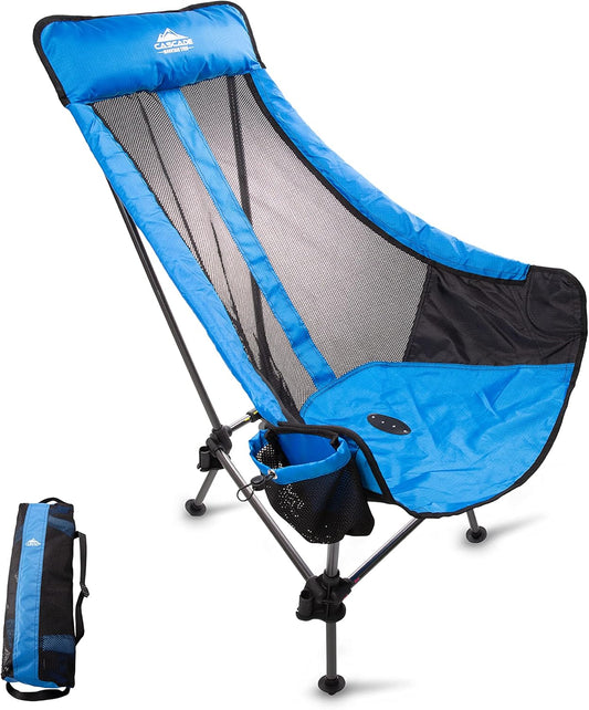 Hammock Camp Chair with Adjustable Height - Ultralight for Backpacking, Camping, Sporting Events, Beach, and Picnics with Carry Bag
