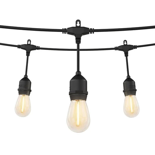 Artika Blaze 20 LED Bulb Outdoor Solar String Lights Matte Black