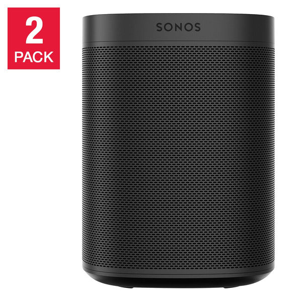 Sonos One SL Wi-Fi Speaker, Shadow Edition, 2-pack